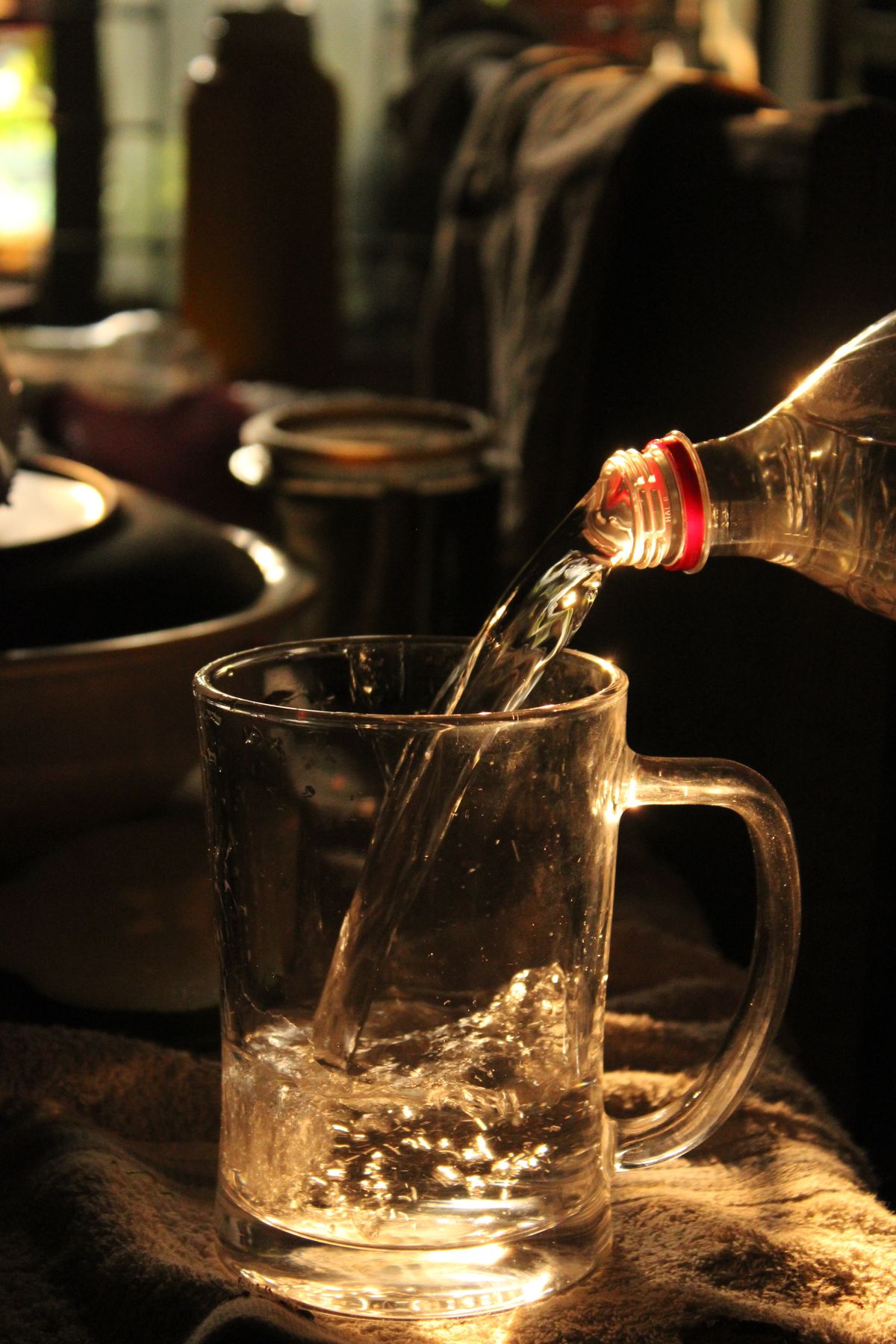 A glass and mug of clean, great-tasting water from a whole-home treatment system